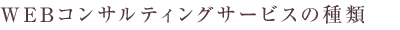 WEBコンサルティングサービスの種類